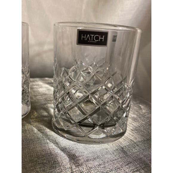 set 3 Shannon Hatch Collection by Godinger Crystal Double Old Fashioned Glasses - Picture 15 of 16